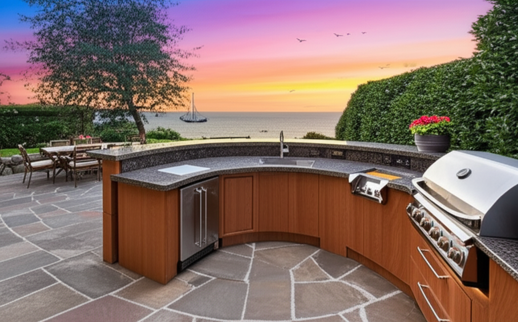 Curved Island Kitchens